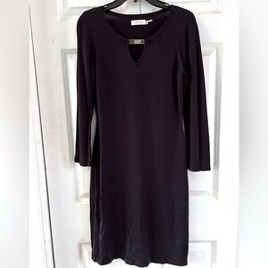 Calvin Klein Black sweater dress with keyhole neckline. Size 6, size small